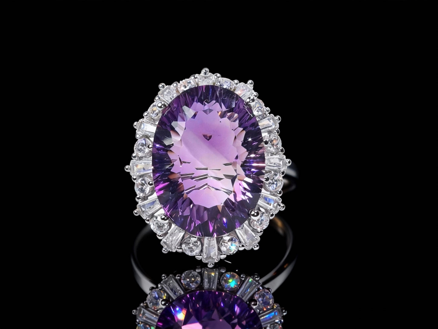 Aurora’s Kiss Amethyst S925 Silver Ring