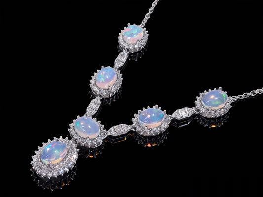 Aurora Band Opal Necklace