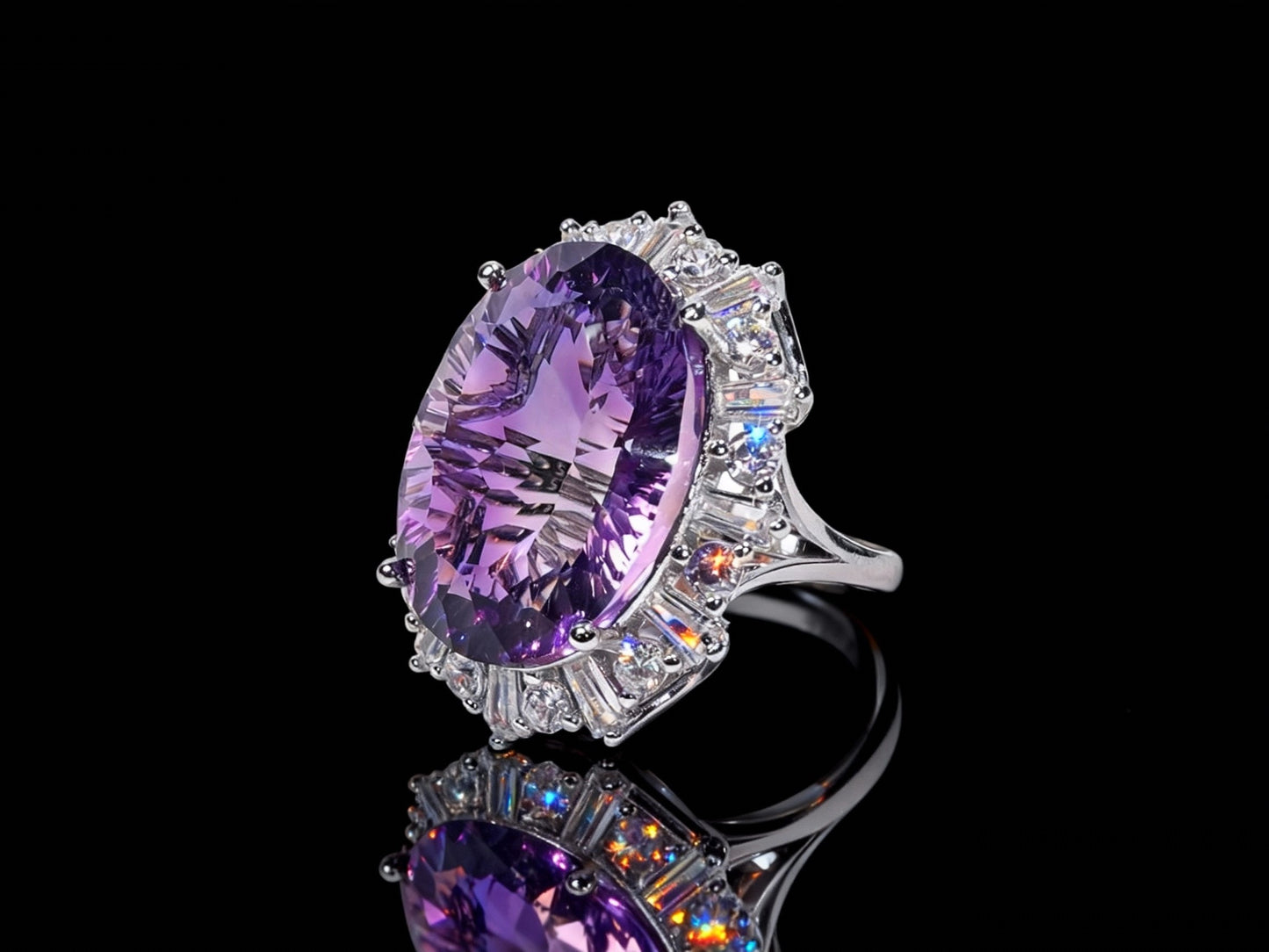 Aurora’s Kiss Amethyst  S925 Silver Ring