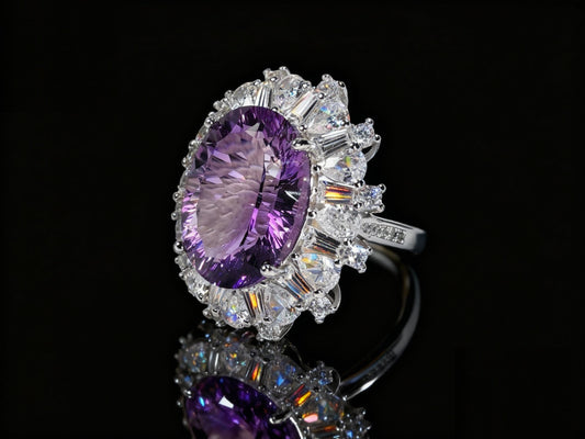Wisteria Pearl Amethyst S925 Silver Ring