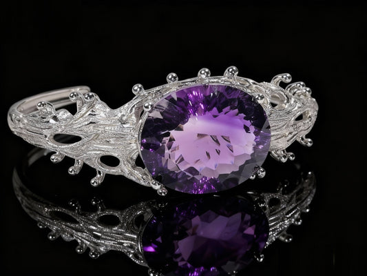 Sun-God Amethyst S925 Silver Bracelet