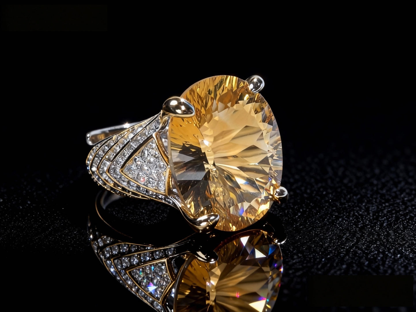Sunrise Citrine S925 Silver Ring