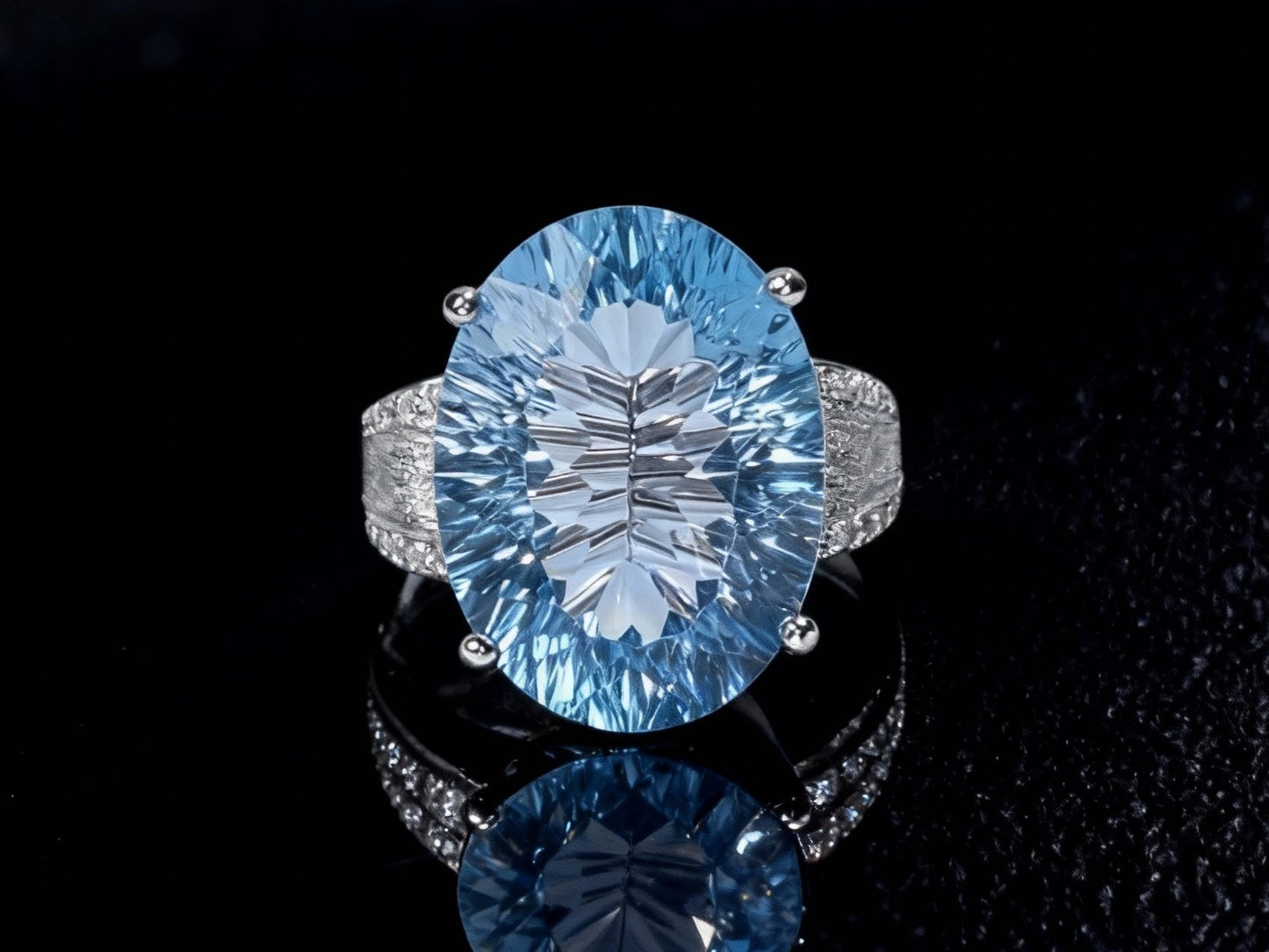 Nature Topaz S925 Silver Ring