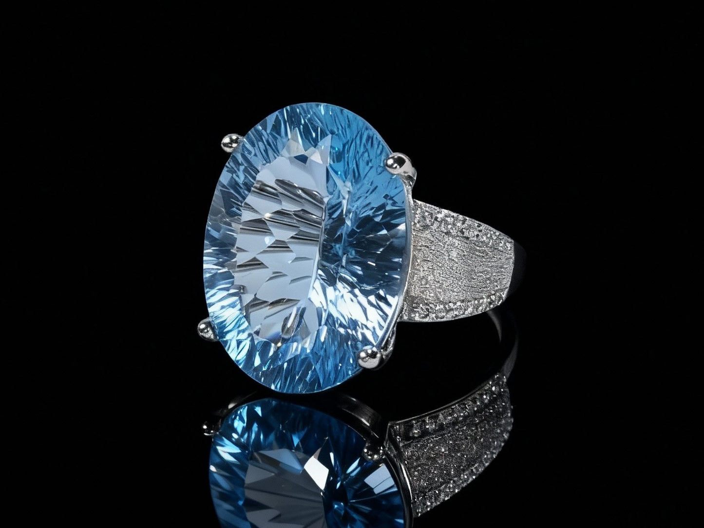 Nature Topaz S925 Silver Ring