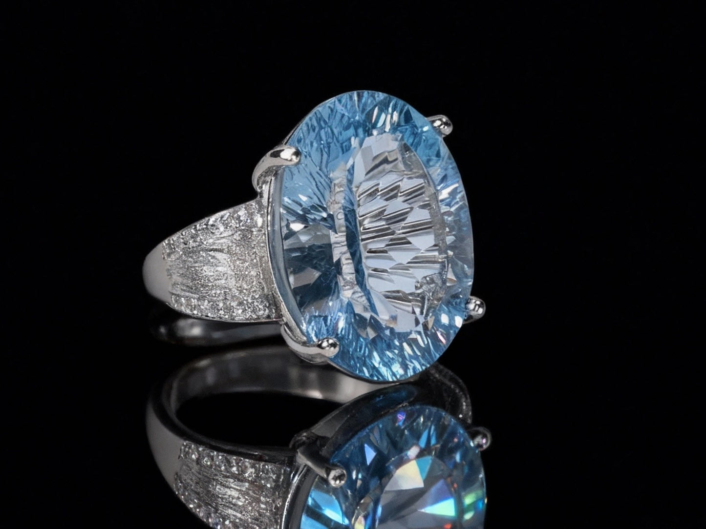 Nature Topaz S925 Silver Ring