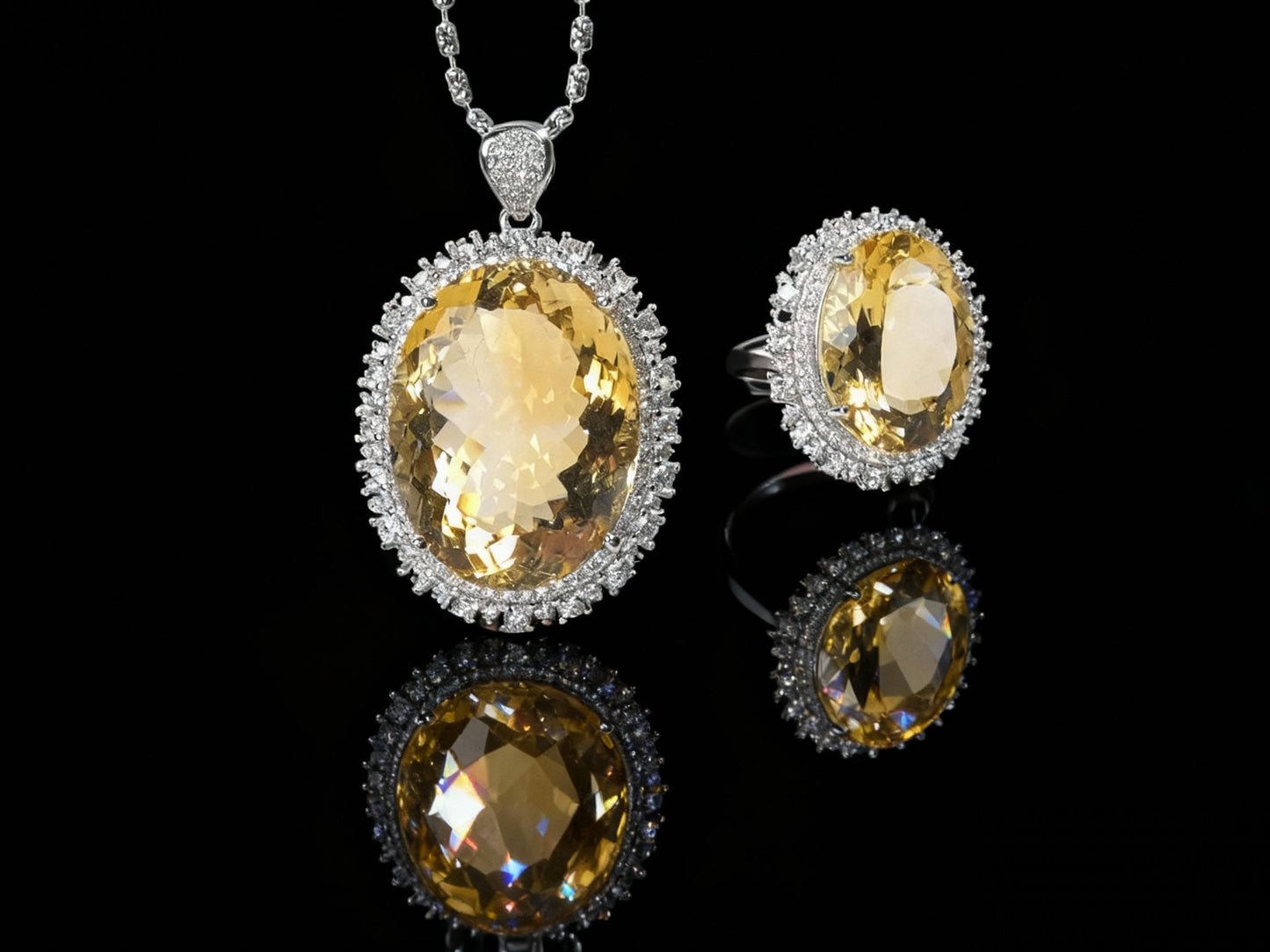 Radiance  Citrine S925 Silver Sets